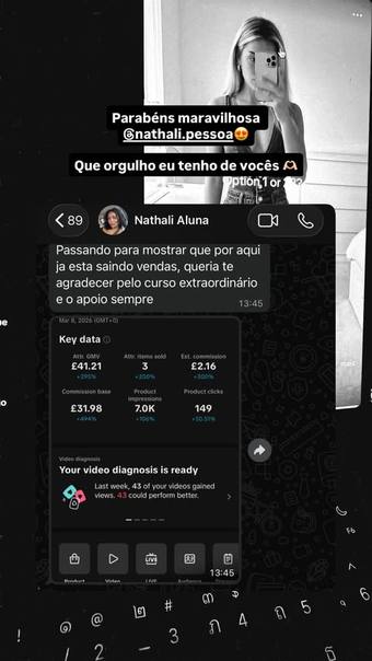 Print de resultado do aluno 1 do Código do Produto Viral