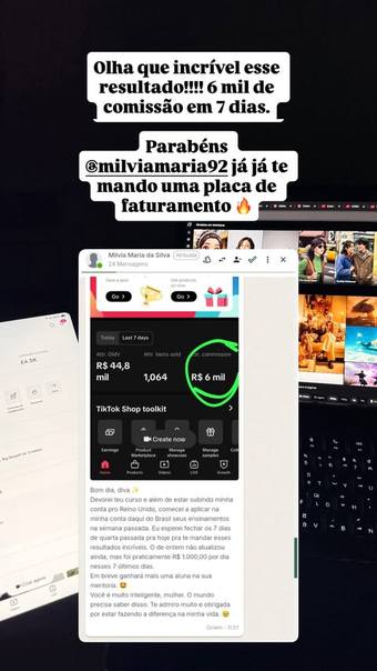 Print de resultado do aluno 7 do Código do Produto Viral