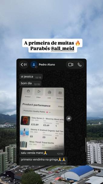 Print de resultado do aluno 12 do Código do Produto Viral